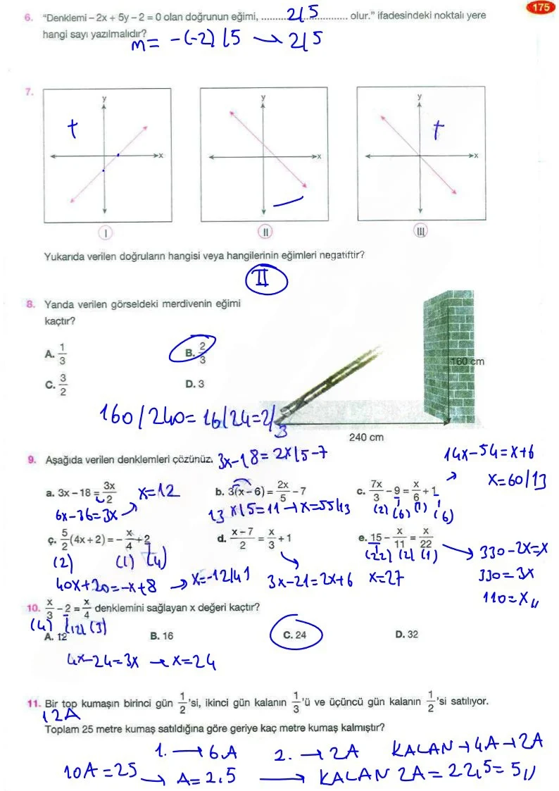 8. Sınıf Matematik Ders Kitabı Cevapları Berkay Yayınları Sayfa 175 Çözüm Görseli