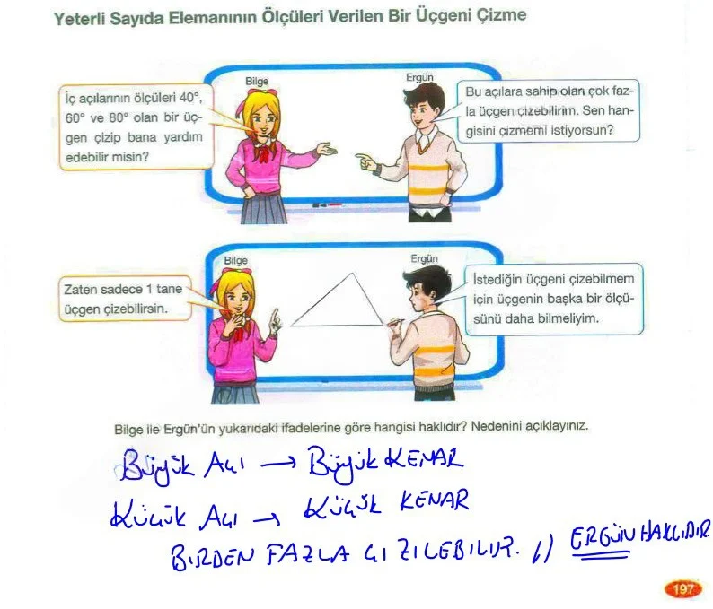 8. Sınıf Matematik Ders Kitabı Cevapları Berkay Yayınları Sayfa 197 Çözüm Görseli