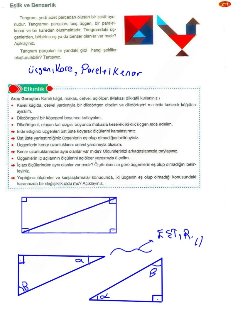 8. Sınıf Matematik Ders Kitabı Cevapları Berkay Yayınları Sayfa 211 Çözüm Görseli