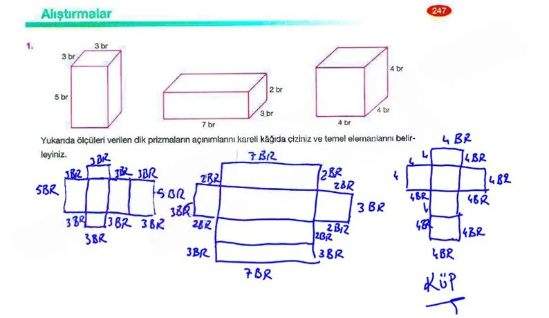 8. Sınıf Matematik Ders Kitabı Cevapları Berkay Yayınları Sayfa 247 Çözüm Görseli