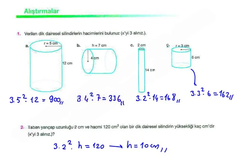 8. Sınıf Matematik Ders Kitabı Cevapları Berkay Yayınları Sayfa 263 Çözüm Görseli