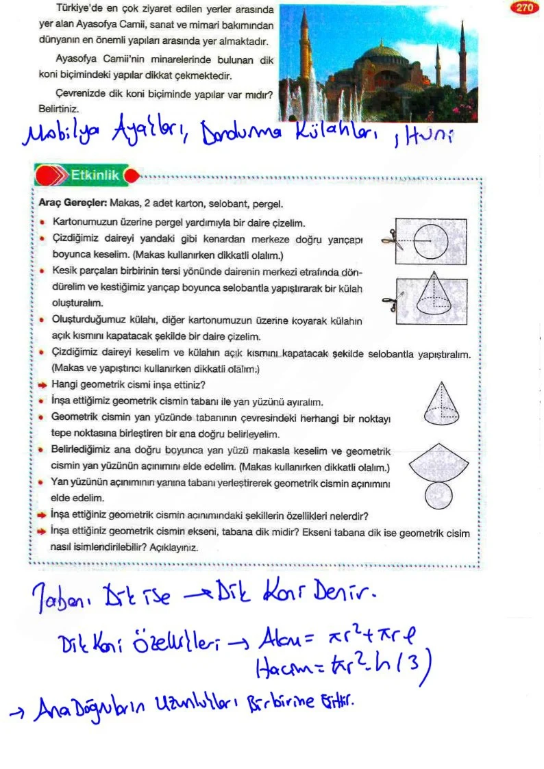 8. Sınıf Matematik Ders Kitabı Cevapları Berkay Yayınları Sayfa 270 Çözüm Görseli