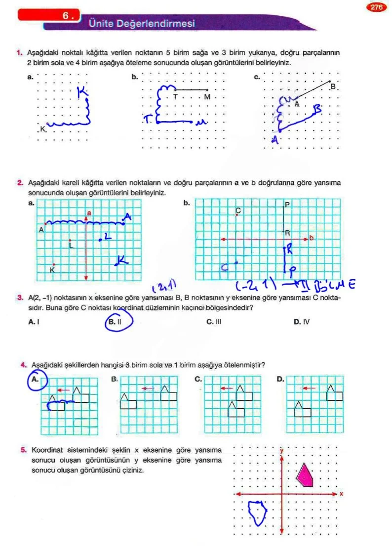 8. Sınıf Matematik Ders Kitabı Cevapları Berkay Yayınları Sayfa 276 Çözüm Görseli