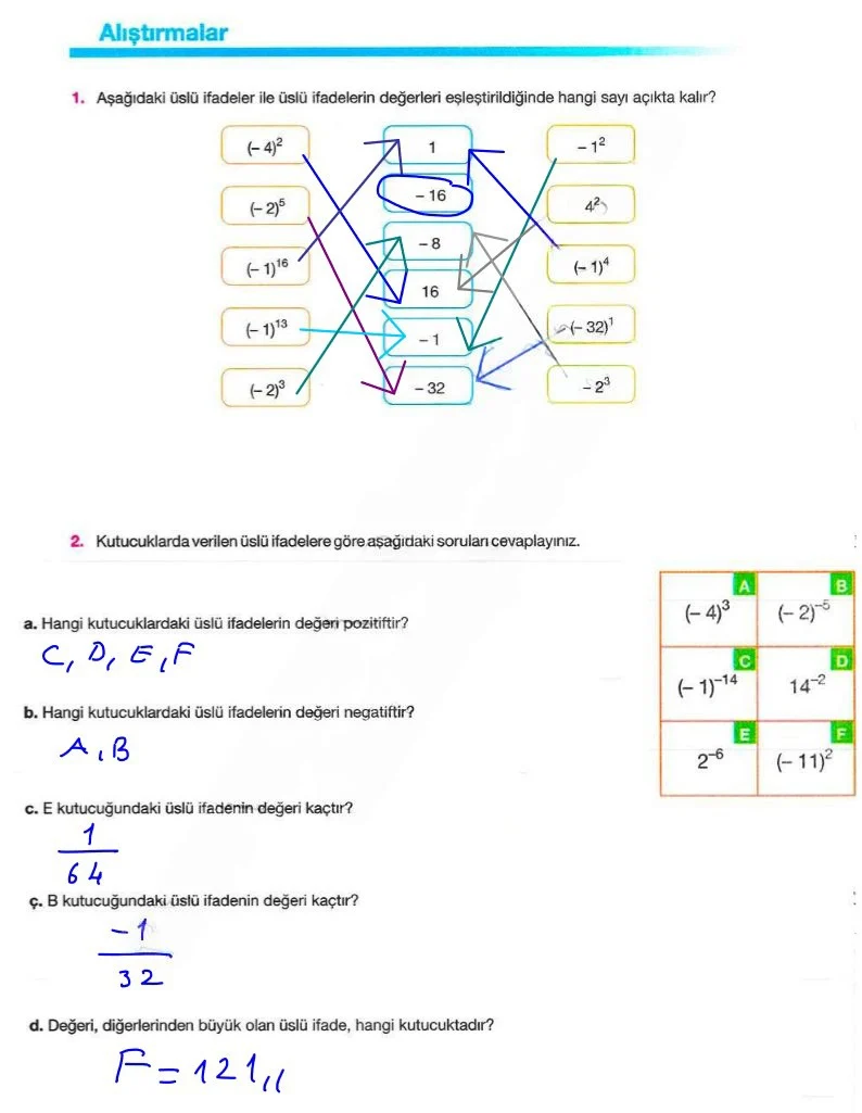 8. Sınıf Matematik Ders Kitabı Cevapları Berkay Yayınları Sayfa 34 Çözüm Görseli