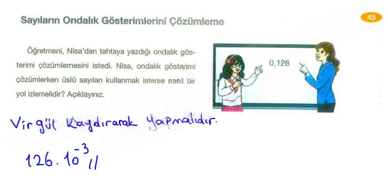 8. Sınıf Matematik Ders Kitabı Cevapları Berkay Yayınları Sayfa 45 Çözüm Görseli