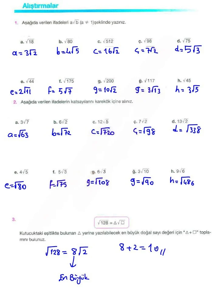 8. Sınıf Matematik Ders Kitabı Cevapları Berkay Yayınları Sayfa 63 Çözüm Görseli