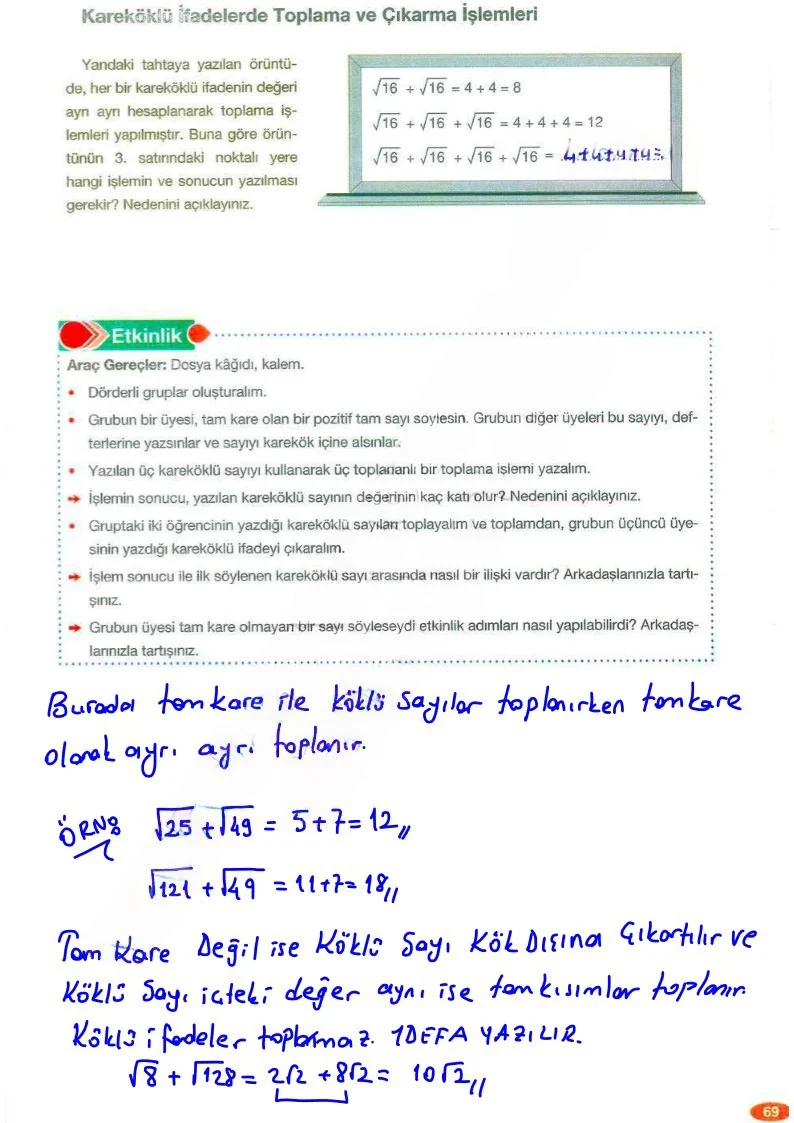 8. Sınıf Matematik Ders Kitabı Cevapları Berkay Yayınları Sayfa 69 Çözüm Görseli