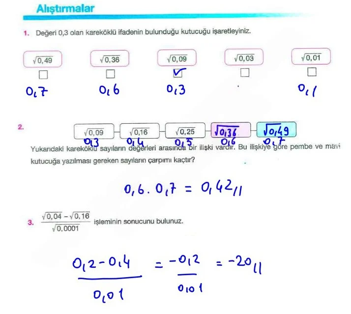 8. Sınıf Matematik Ders Kitabı Cevapları Berkay Yayınları Sayfa 77 Çözüm Görseli