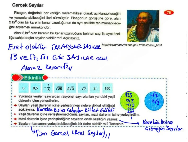 8. Sınıf Matematik Ders Kitabı Cevapları Berkay Yayınları Sayfa 78 Çözüm Görseli