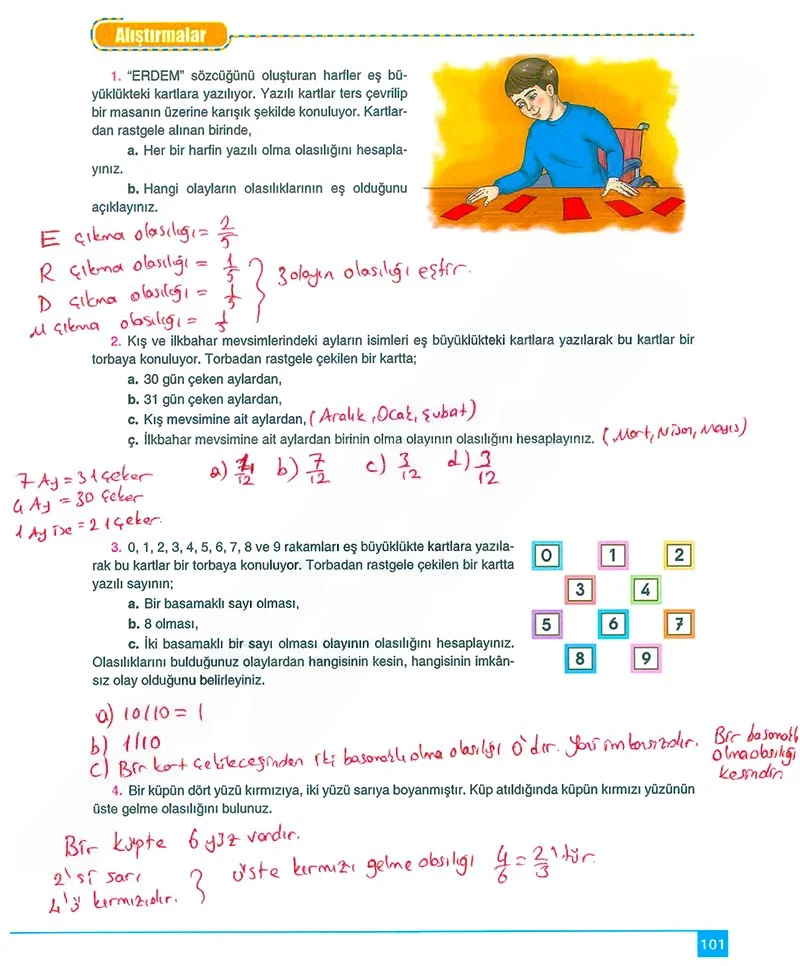 8. Sınıf Matematik Ders Kitabı Cevapları Koza Yayınları Sayfa 101 Çözüm Görseli