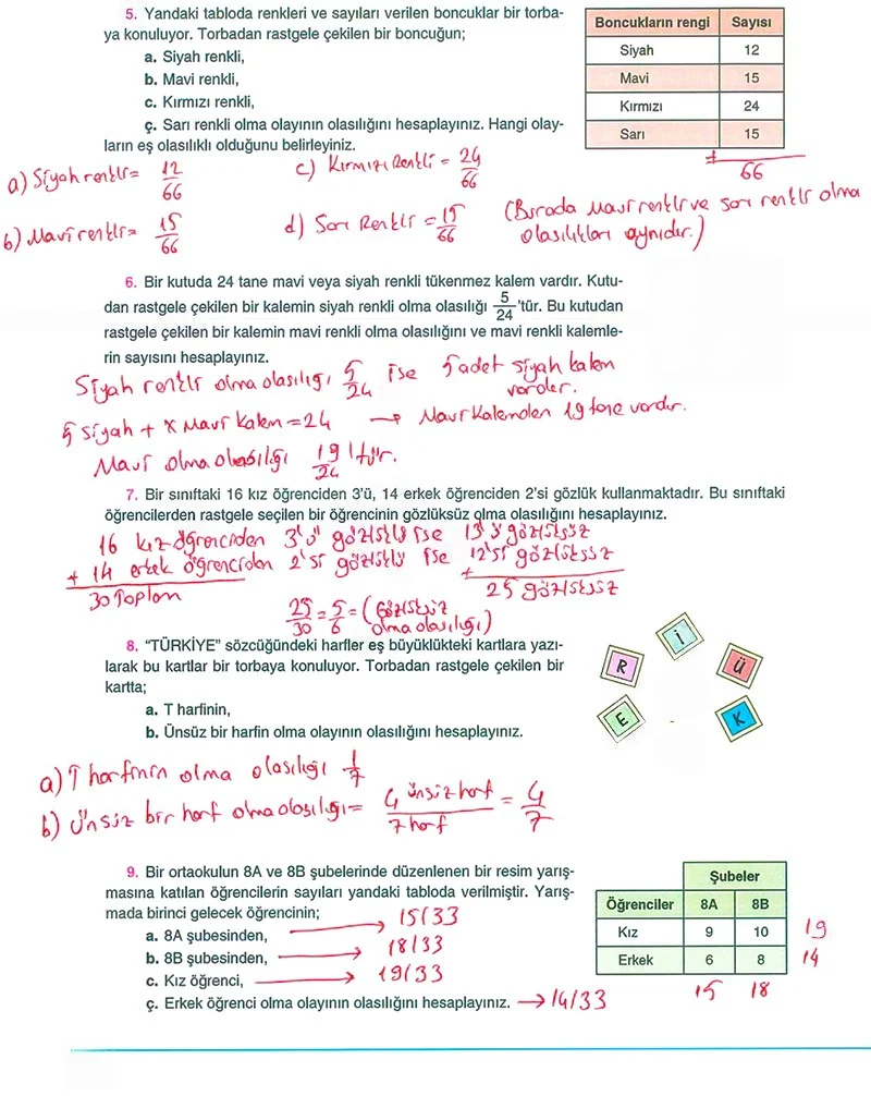 8. Sınıf Matematik Ders Kitabı Cevapları Koza Yayınları Sayfa 102 Çözüm Görseli
