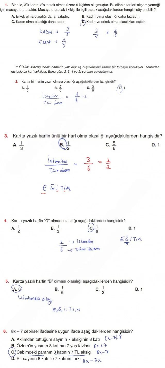 8. Sınıf Matematik Ders Kitabı Cevapları Koza Yayınları Sayfa 123 Çözüm Görseli