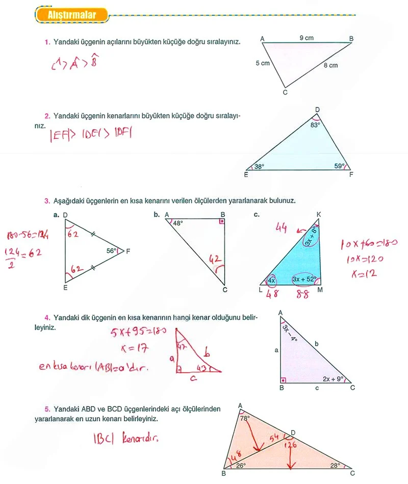 8. Sınıf Matematik Ders Kitabı Cevapları Koza Yayınları Sayfa 196 Çözüm Görseli