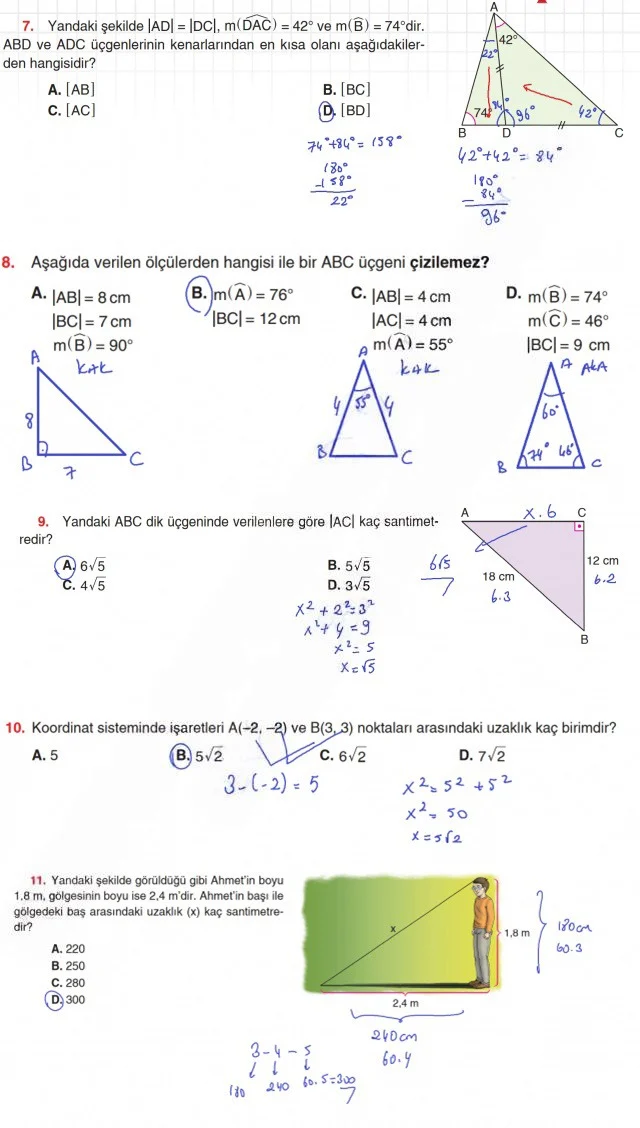 8. Sınıf Matematik Ders Kitabı Cevapları Koza Yayınları Sayfa 218 Çözüm Görseli