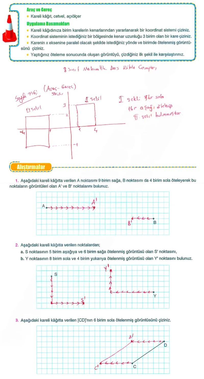 8. Sınıf Matematik Ders Kitabı Cevapları Koza Yayınları Sayfa 226 Çözüm Görseli