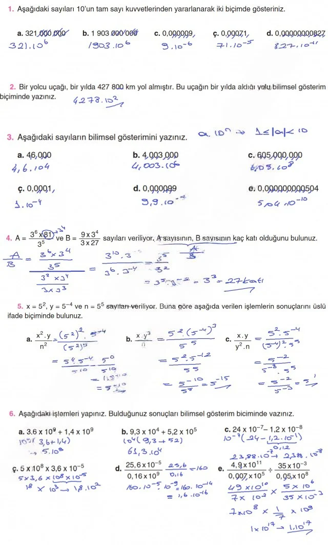 8. Sınıf Matematik Ders Kitabı Cevapları Koza Yayınları Sayfa 42 Çözüm Görseli