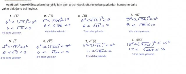 8. Sınıf Matematik Ders Kitabı Cevapları Koza Yayınları Sayfa 52 Çözüm Görseli