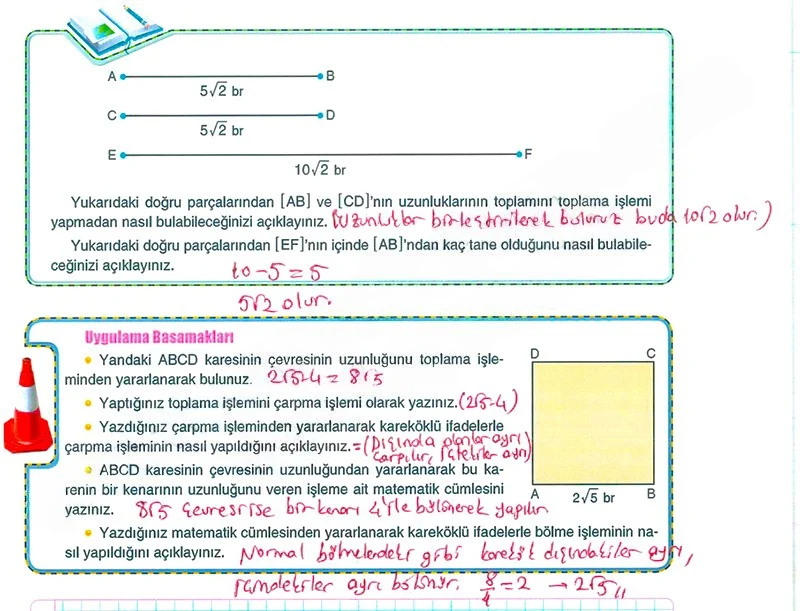 8. Sınıf Matematik Ders Kitabı Cevapları Koza Yayınları Sayfa 57 Çözüm Görseli