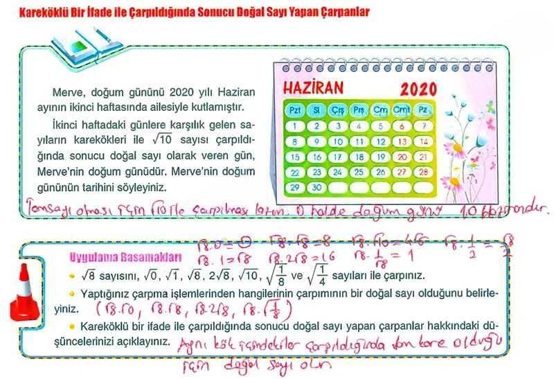 8. Sınıf Matematik Ders Kitabı Cevapları Koza Yayınları Sayfa 70 Çözüm Görseli