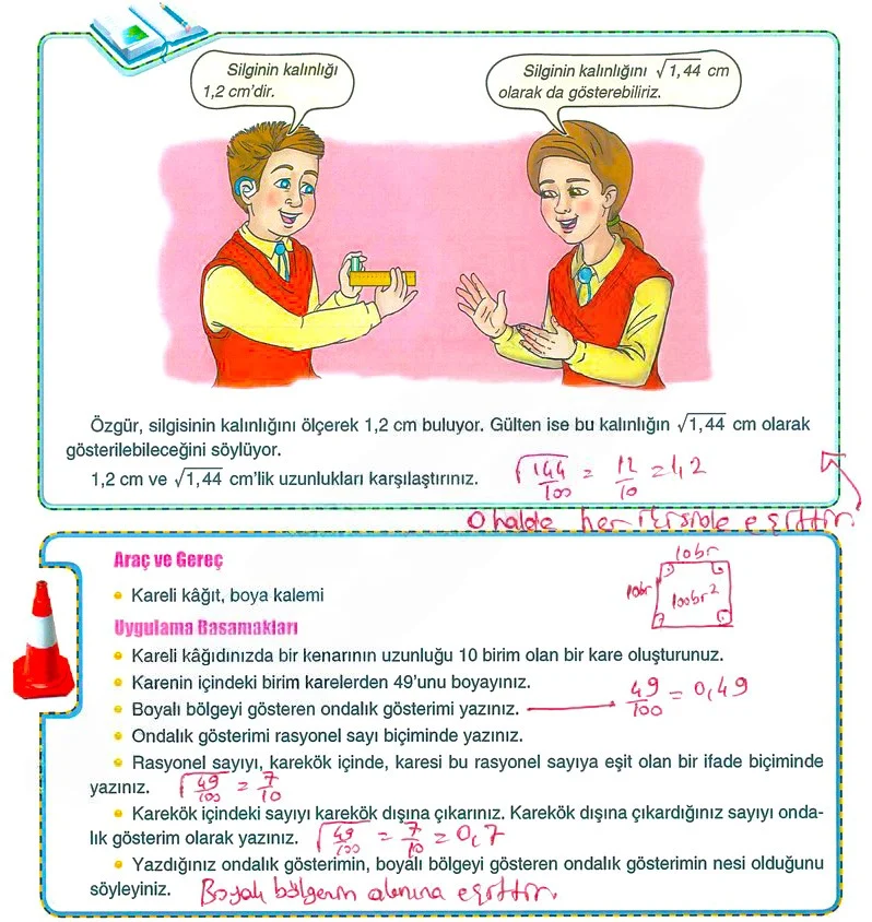 8. Sınıf Matematik Ders Kitabı Cevapları Koza Yayınları Sayfa 72 Çözüm Görseli