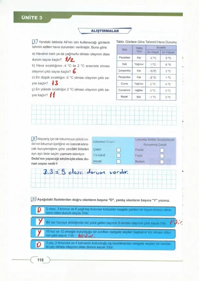8. Sınıf Matematik Ders Kitabı Cevapları Meb Yayınları Sayfa 118 Çözüm Görseli