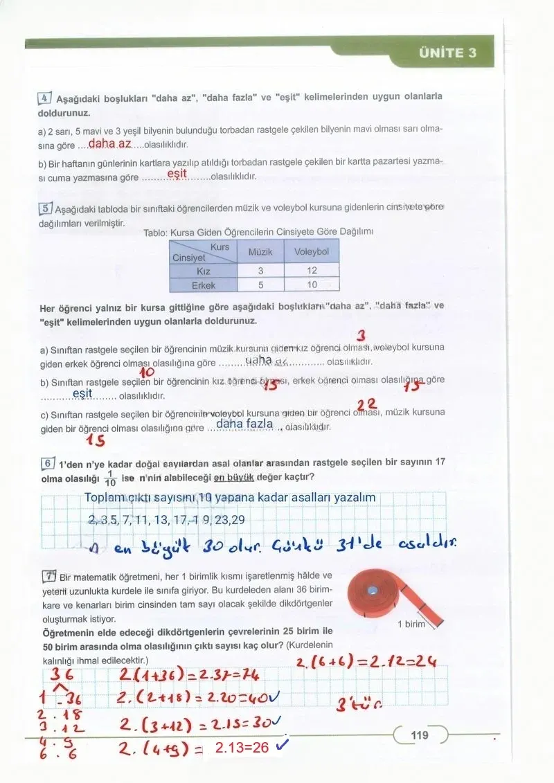 8. Sınıf Matematik Ders Kitabı Cevapları Meb Yayınları Sayfa 119 Çözüm Görseli