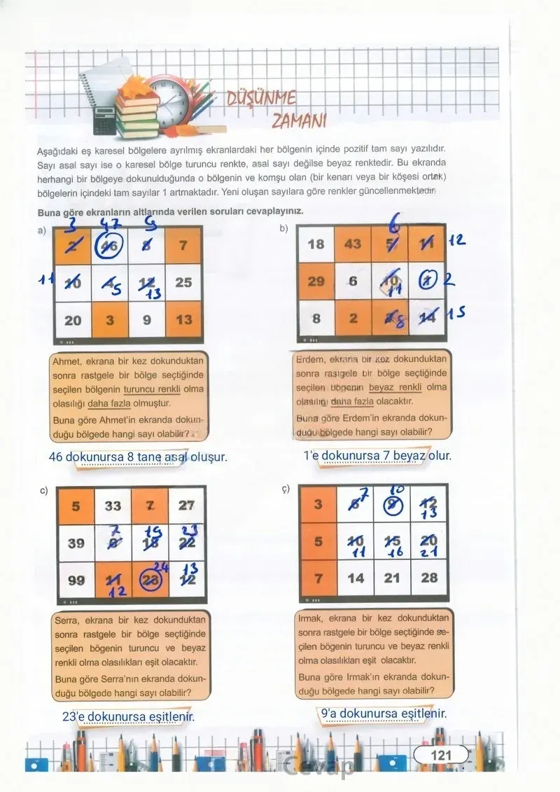 8. Sınıf Matematik Ders Kitabı Cevapları Meb Yayınları Sayfa 121 Çözüm Görseli