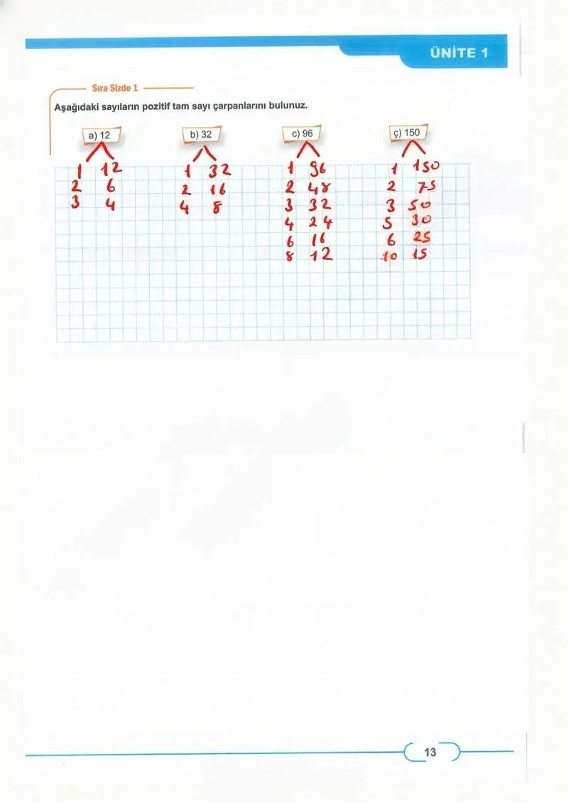 8. Sınıf Matematik Ders Kitabı Cevapları Meb Yayınları Sayfa 13 Çözüm Görseli