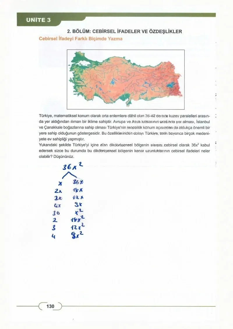 8. Sınıf Matematik Ders Kitabı Cevapları Meb Yayınları Sayfa 130 Çözüm Görseli