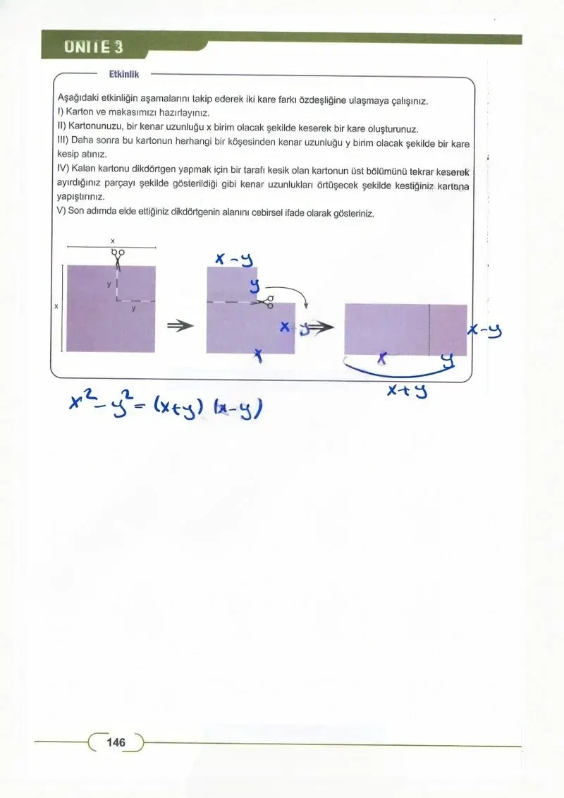 8. Sınıf Matematik Ders Kitabı Cevapları Meb Yayınları Sayfa 146 Çözüm Görseli