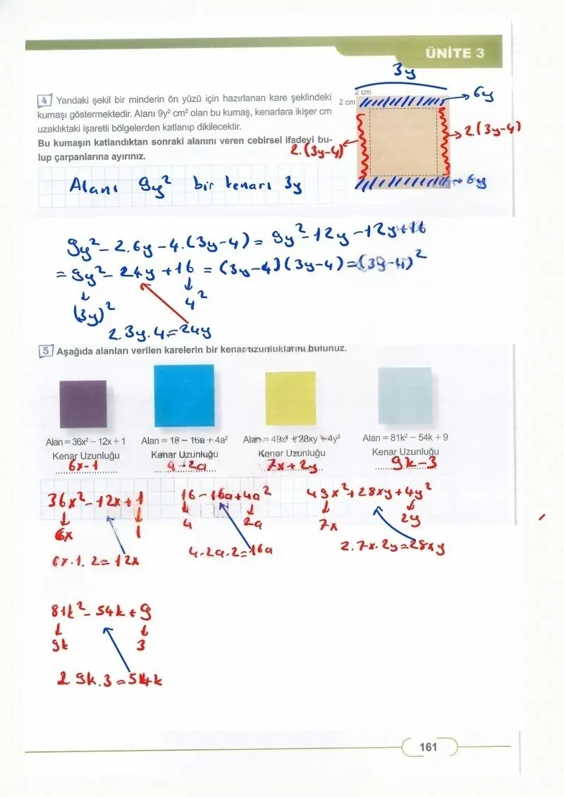 8. Sınıf Matematik Ders Kitabı Cevapları Meb Yayınları Sayfa 161 Çözüm Görseli