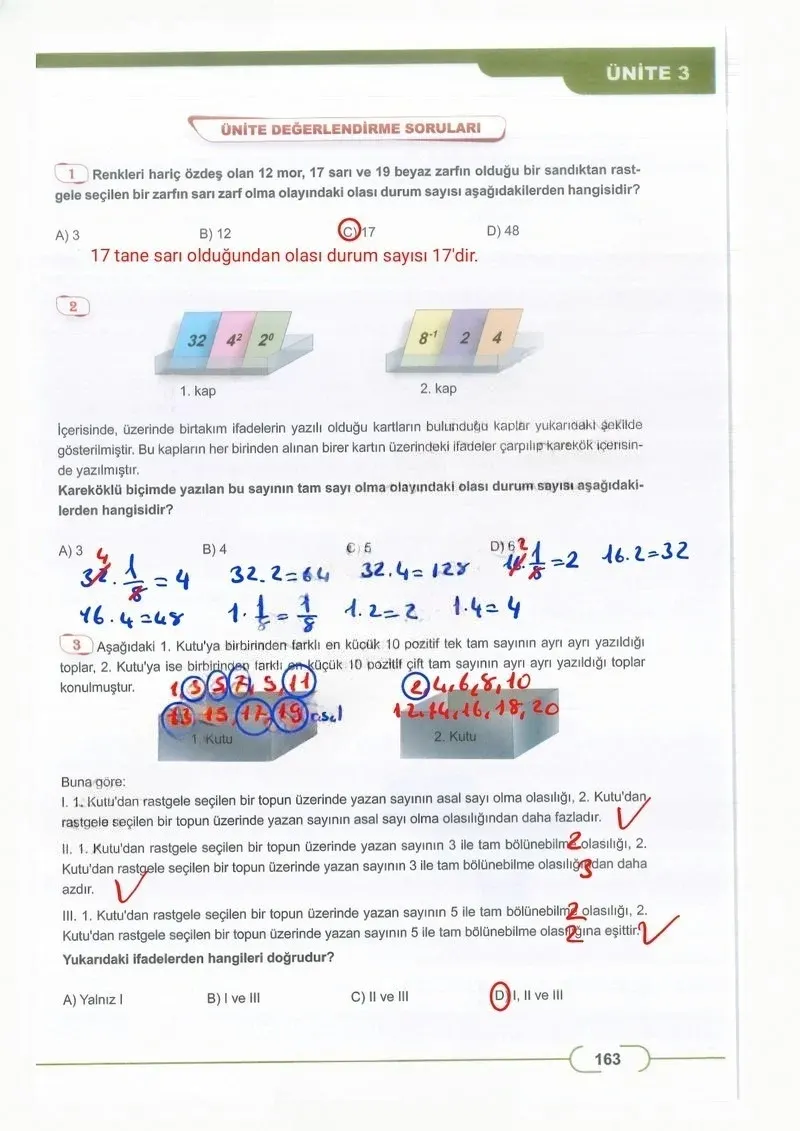8. Sınıf Matematik Ders Kitabı Cevapları Meb Yayınları Sayfa 163 Çözüm Görseli