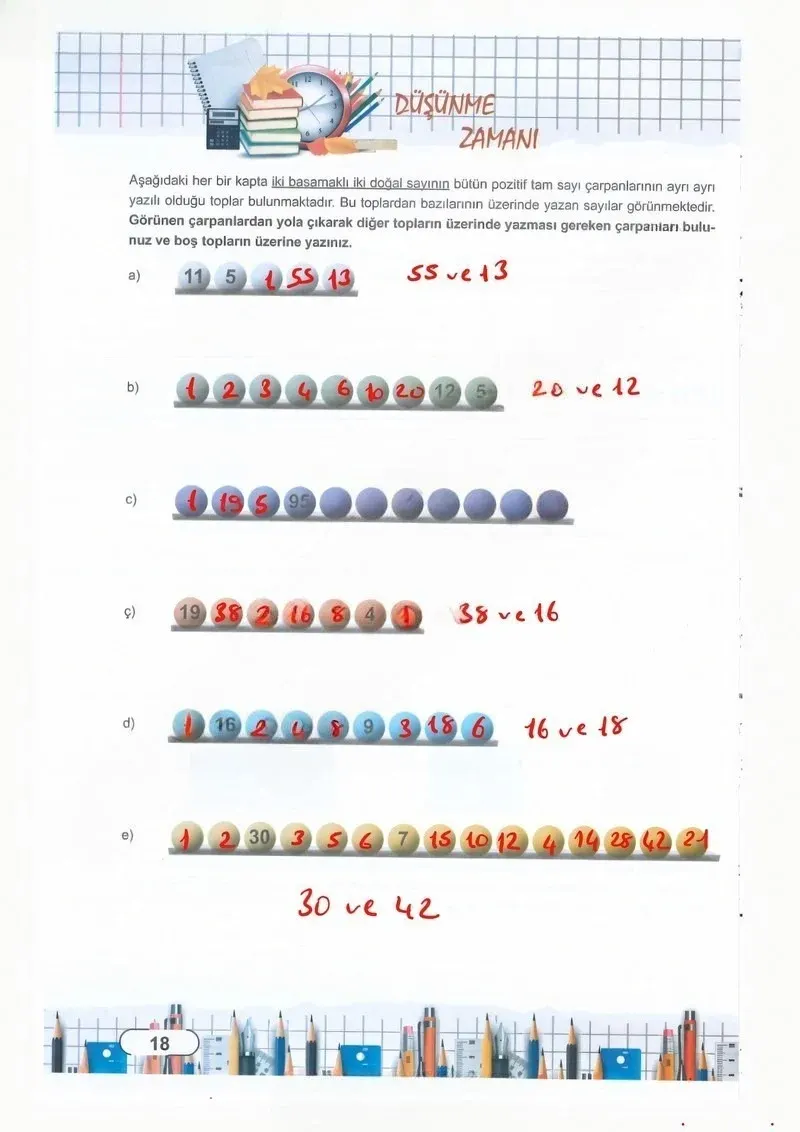 8. Sınıf Matematik Ders Kitabı Cevapları Meb Yayınları Sayfa 18 Çözüm Görseli