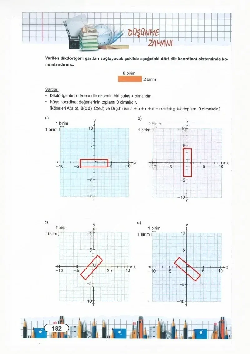8. Sınıf Matematik Ders Kitabı Cevapları Meb Yayınları Sayfa 182 Çözüm Görseli