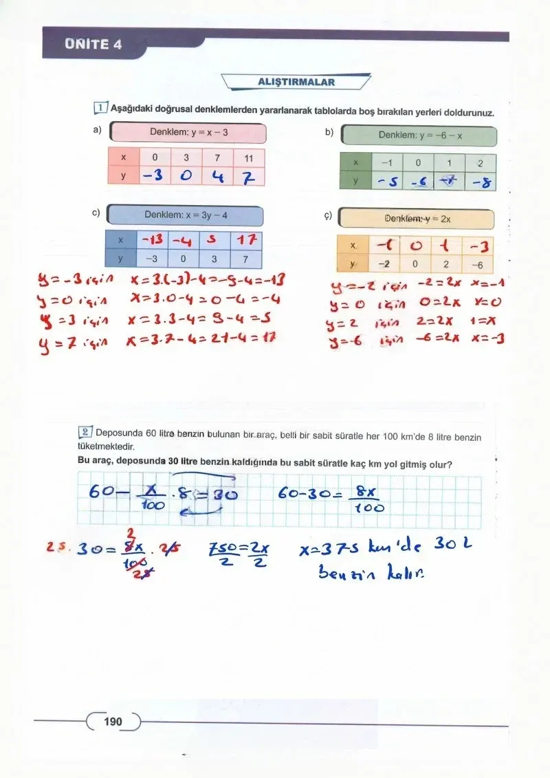 8. Sınıf Matematik Ders Kitabı Cevapları Meb Yayınları Sayfa 190 Çözüm Görseli
