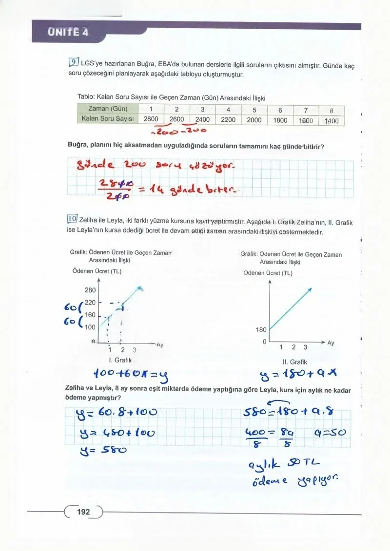 8. Sınıf Matematik Ders Kitabı Cevapları Meb Yayınları Sayfa 192 Çözüm Görseli