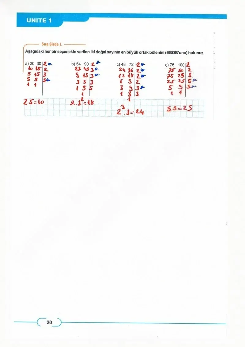 8. Sınıf Matematik Ders Kitabı Cevapları Meb Yayınları Sayfa 20 Çözüm Görseli