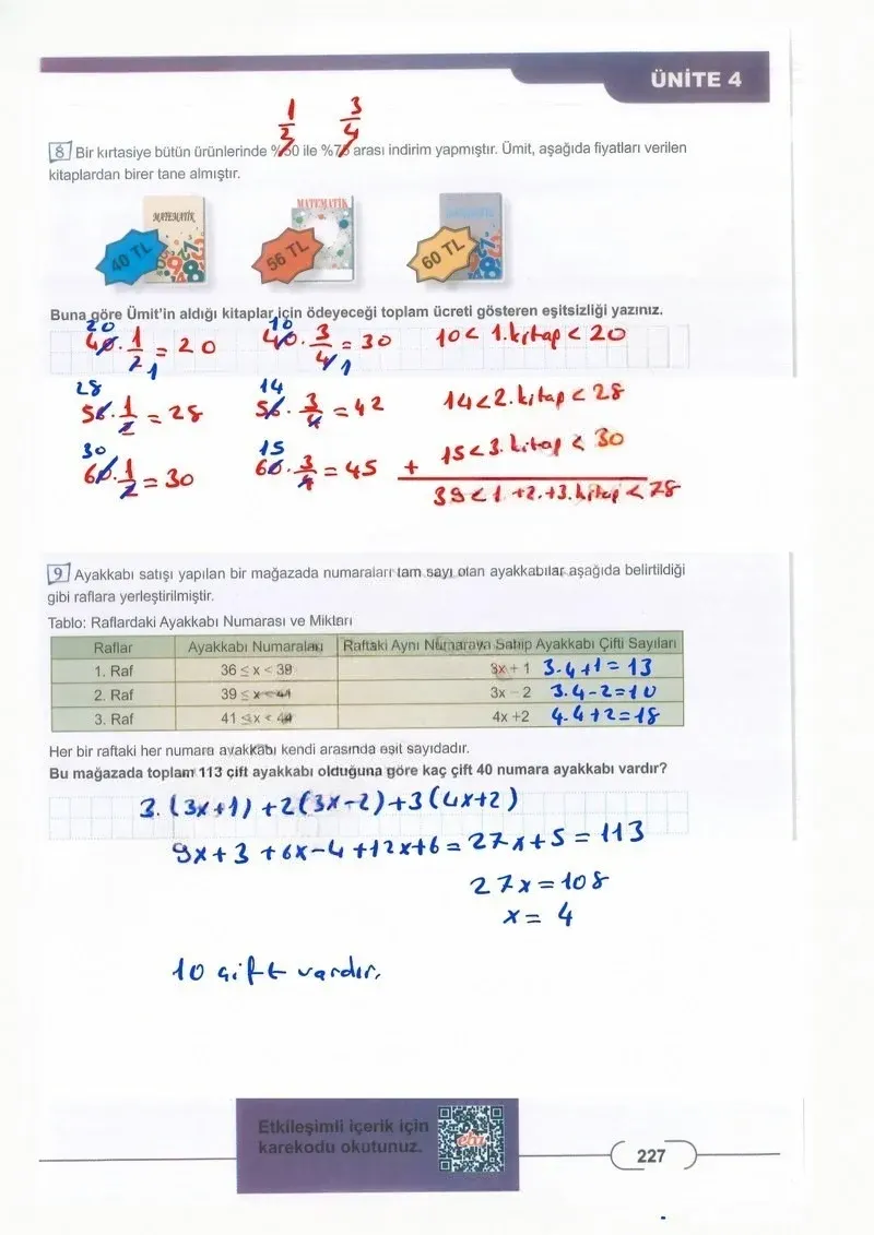 8. Sınıf Matematik Ders Kitabı Cevapları Meb Yayınları Sayfa 227 Çözüm Görseli