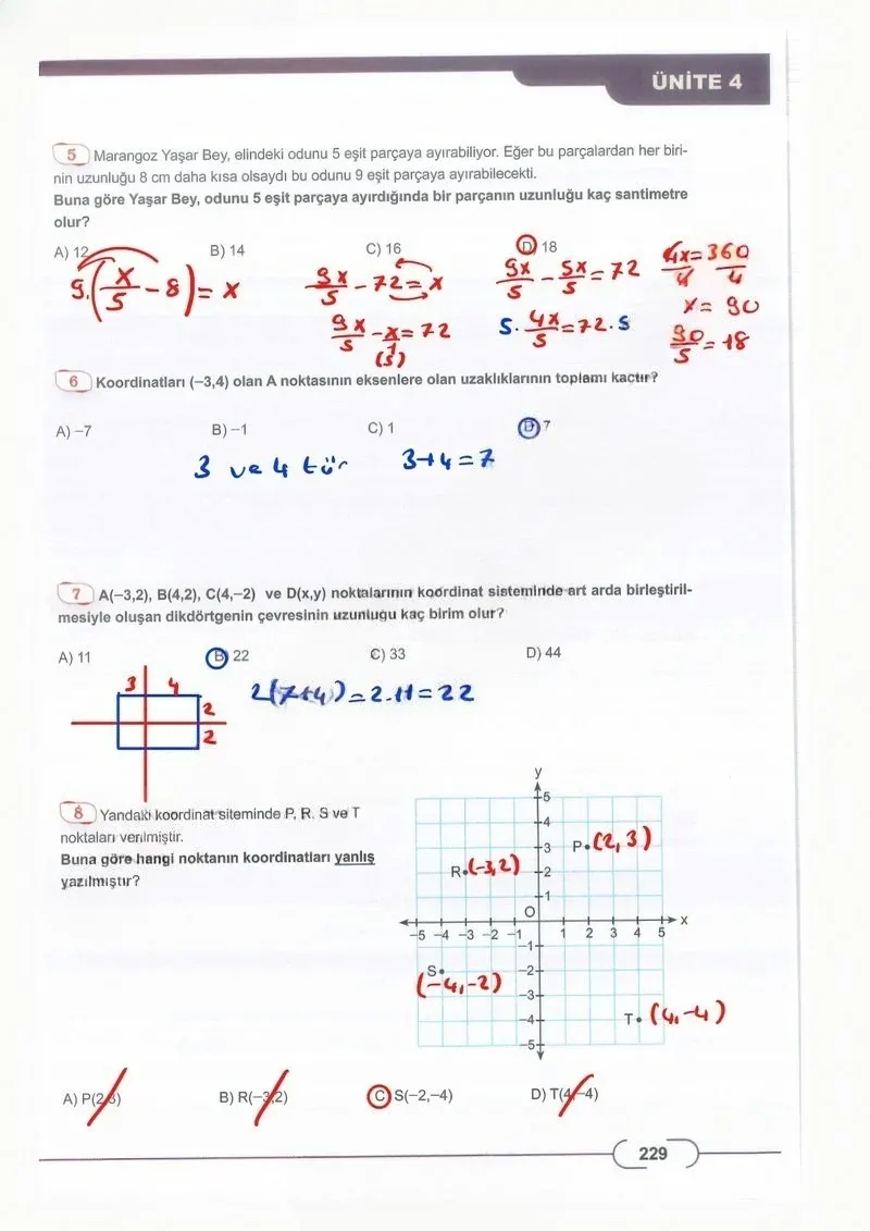 8. Sınıf Matematik Ders Kitabı Cevapları Meb Yayınları Sayfa 229 Çözüm Görseli