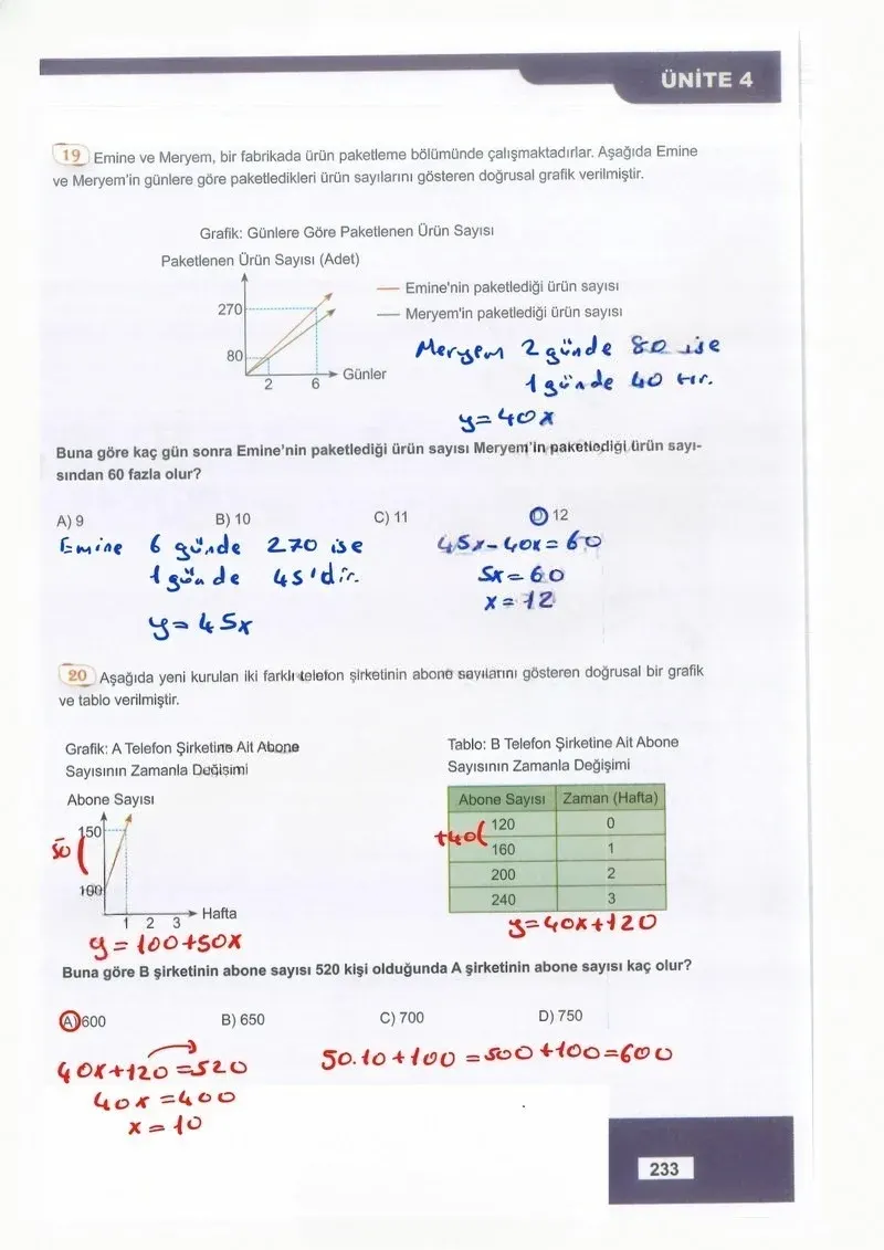 8. Sınıf Matematik Ders Kitabı Cevapları Meb Yayınları Sayfa 233 Çözüm Görseli
