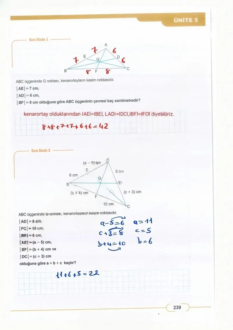 8. Sınıf Matematik Ders Kitabı Cevapları Meb Yayınları Sayfa 239 Çözüm Görseli