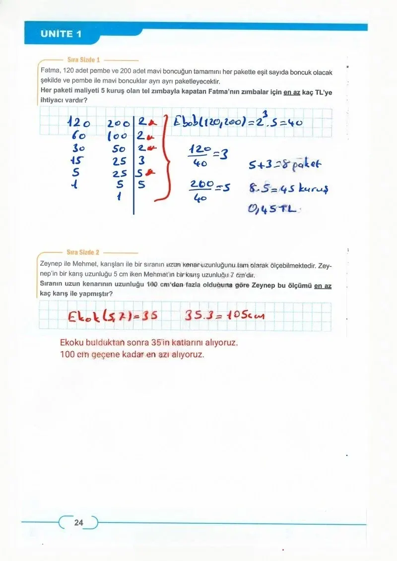 8. Sınıf Matematik Ders Kitabı Cevapları Meb Yayınları Sayfa 24 Çözüm Görseli