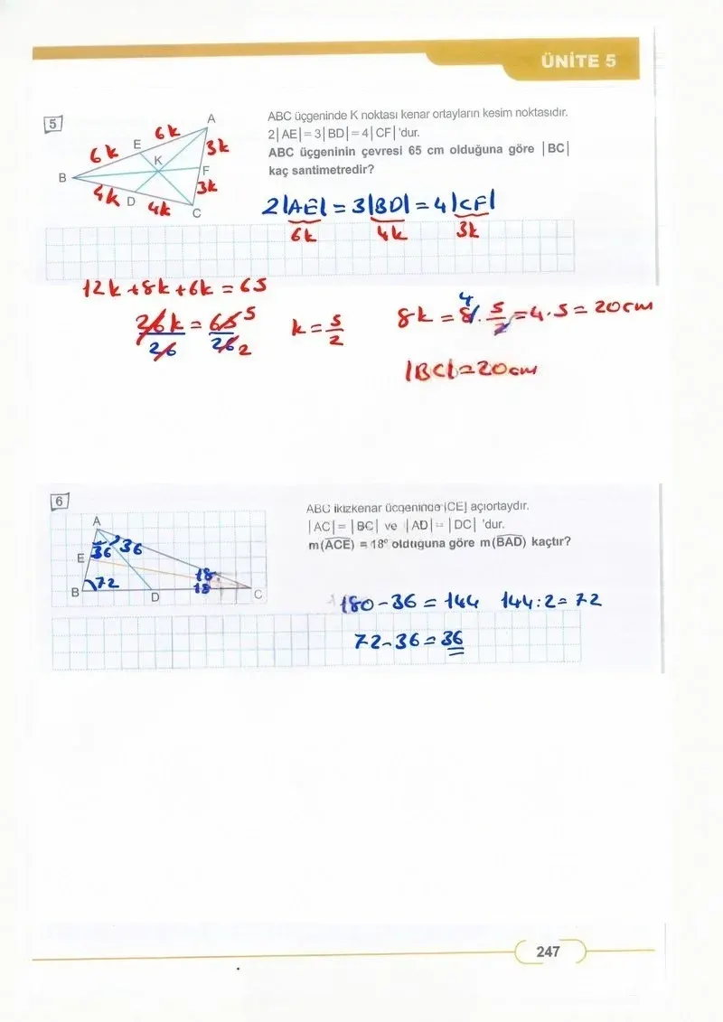 8. Sınıf Matematik Ders Kitabı Cevapları Meb Yayınları Sayfa 247 Çözüm Görseli