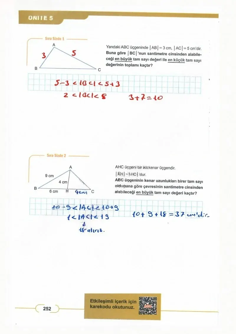 8. Sınıf Matematik Ders Kitabı Cevapları Meb Yayınları Sayfa 252 Çözüm Görseli