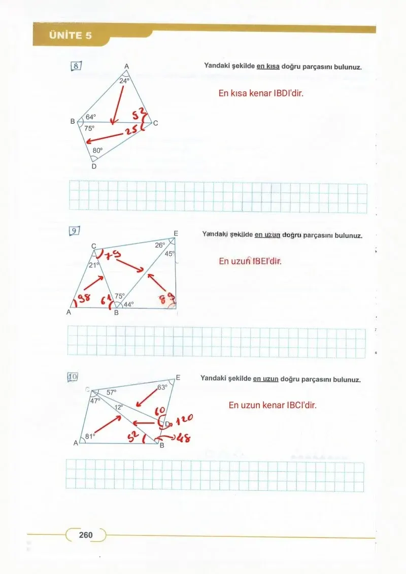 8. Sınıf Matematik Ders Kitabı Cevapları Meb Yayınları Sayfa 260 Çözüm Görseli