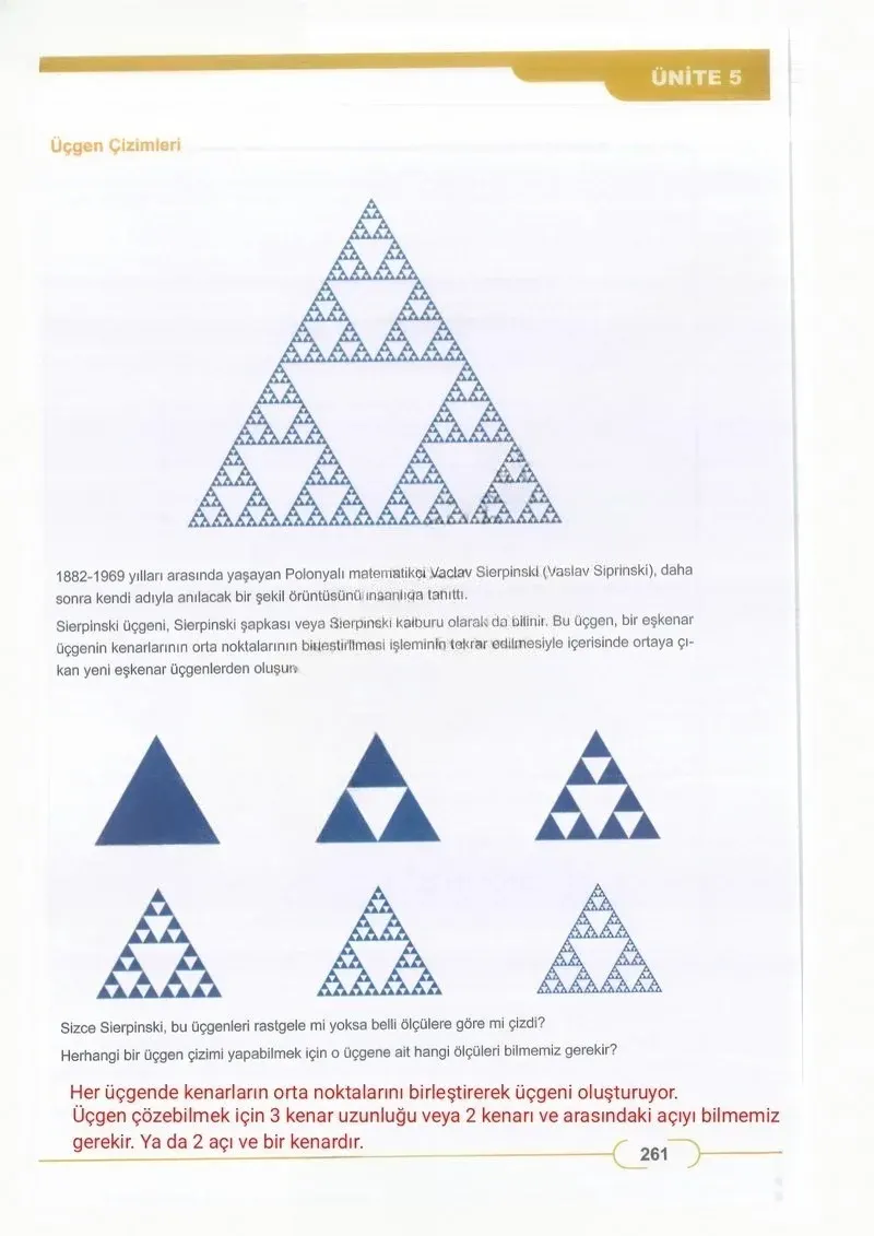 8. Sınıf Matematik Ders Kitabı Cevapları Meb Yayınları Sayfa 261 Çözüm Görseli