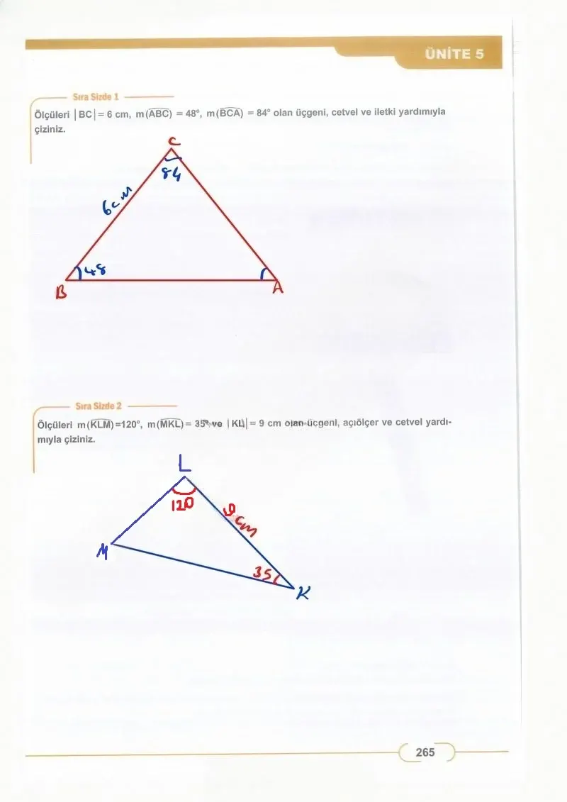 8. Sınıf Matematik Ders Kitabı Cevapları Meb Yayınları Sayfa 265 Çözüm Görseli
