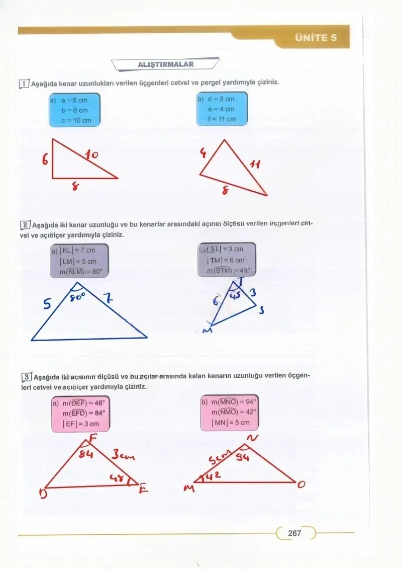 8. Sınıf Matematik Ders Kitabı Cevapları Meb Yayınları Sayfa 267 Çözüm Görseli