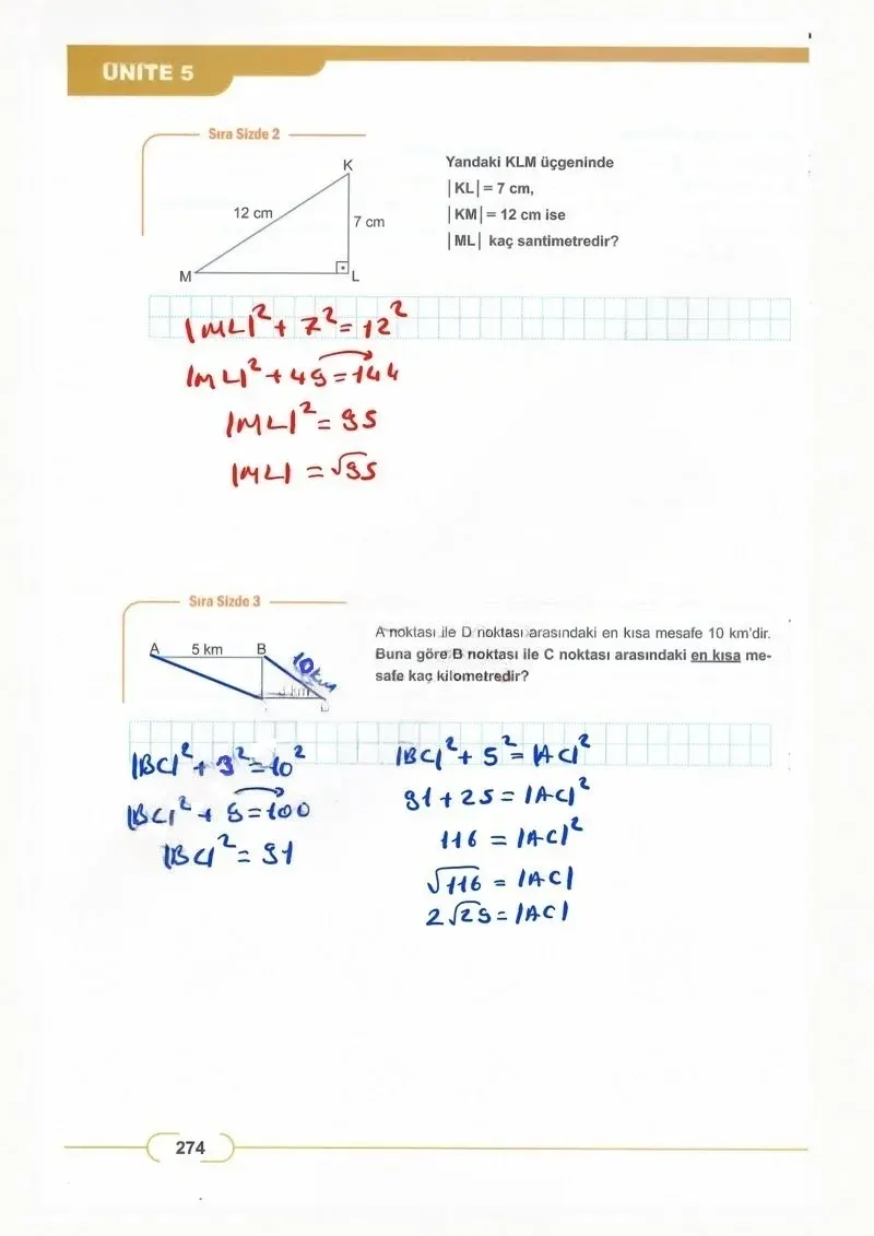 8. Sınıf Matematik Ders Kitabı Cevapları Meb Yayınları Sayfa 274 Çözüm Görseli