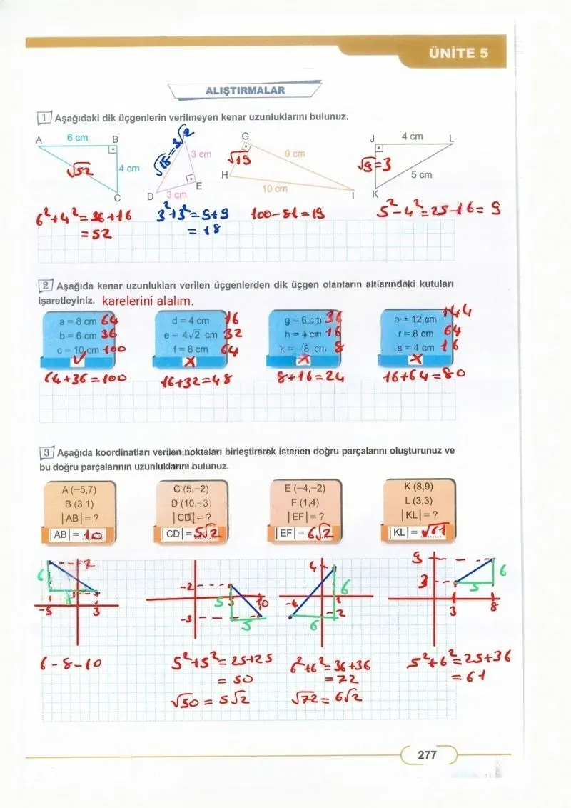 8. Sınıf Matematik Ders Kitabı Cevapları Meb Yayınları Sayfa 277 Çözüm Görseli